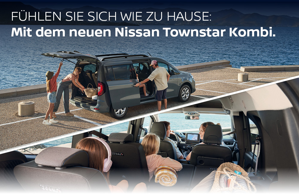 Fühlen Sie sich wie zu Hause mit dem neuen Nissan Townstar Kombi